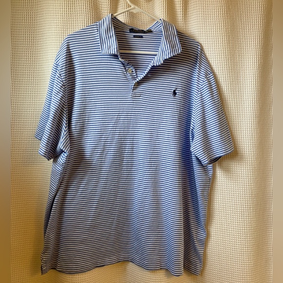 Polo Ralph Lauren Men’s Blue Striped Shirt XXL - Picture 1 of 4